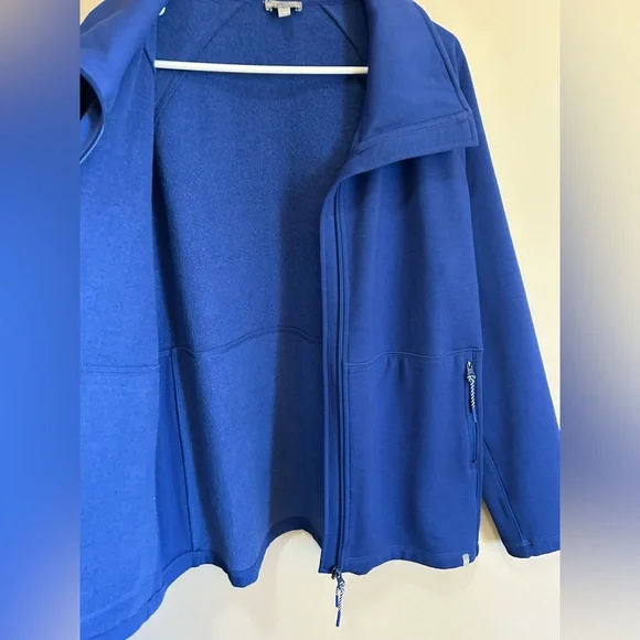 Talbots Royal Blue Zip-Front Bomber Jacket - Picture 4 of 14